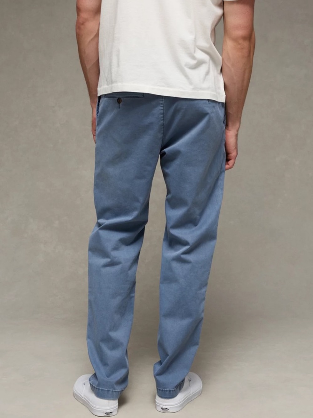 American Eagle AE Flex Slim Straight Lived-In Khaki Pants blue gray sz 28x34 - Picture 12 of 12